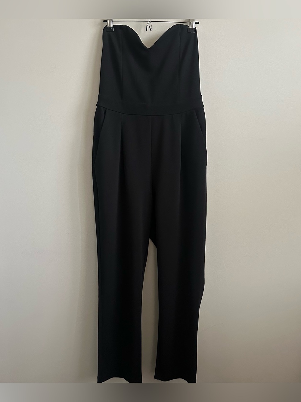 Express Black Strapless Jumpsuit